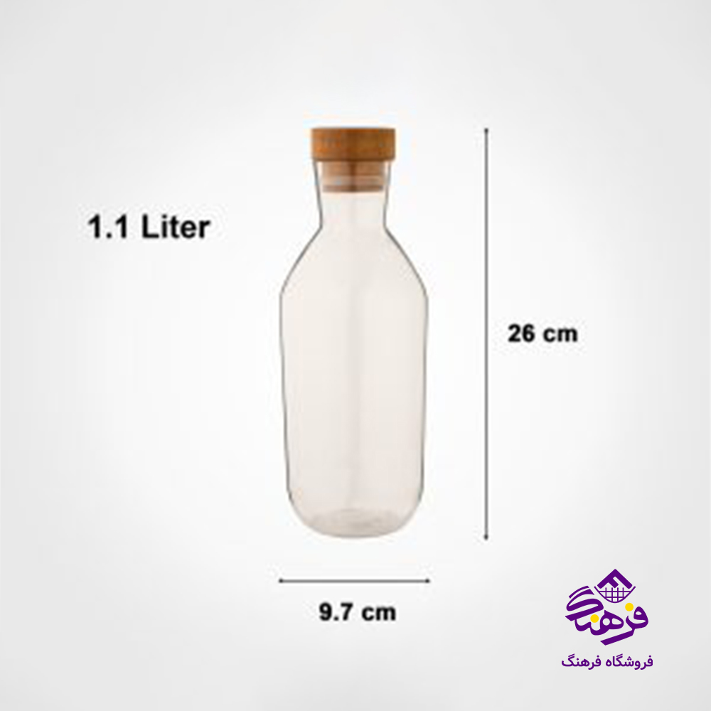 بطری اب لیمون 1/1 درب چوبی