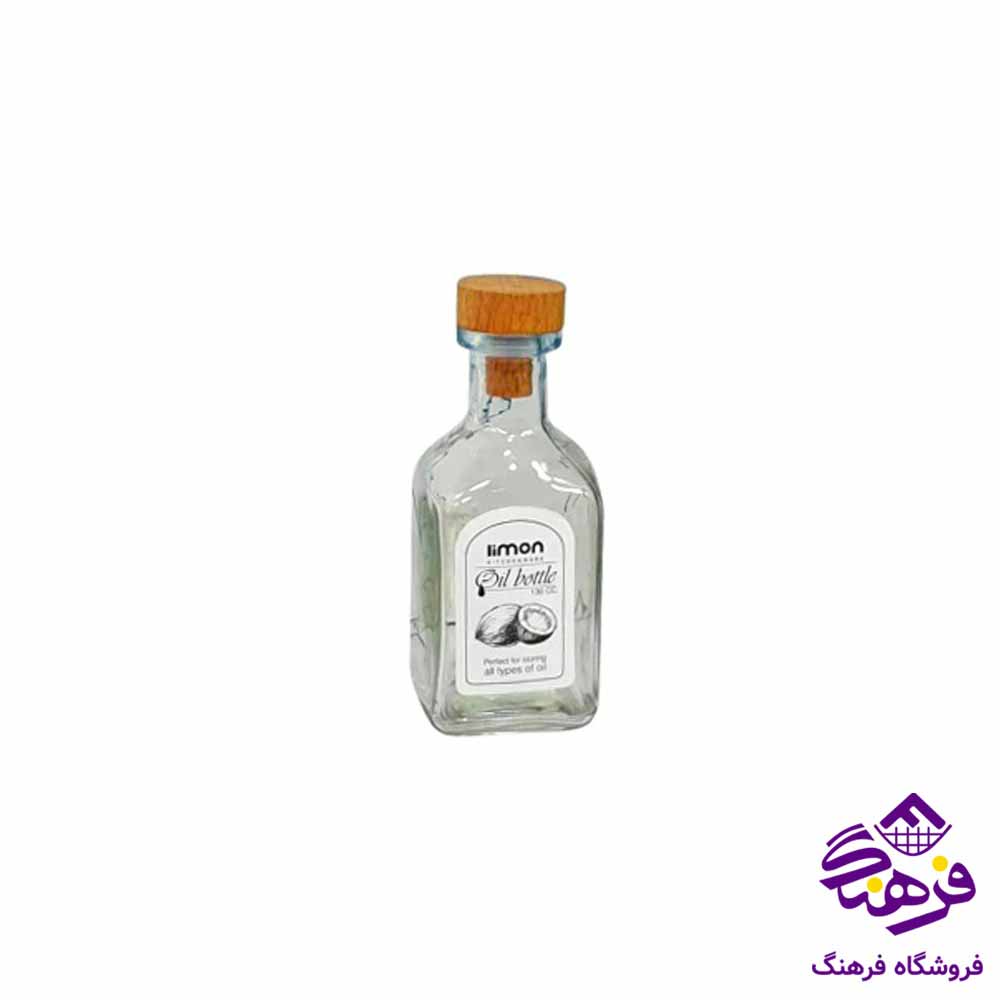 بطری درب چوبی 130 میلی لیتر لیمون