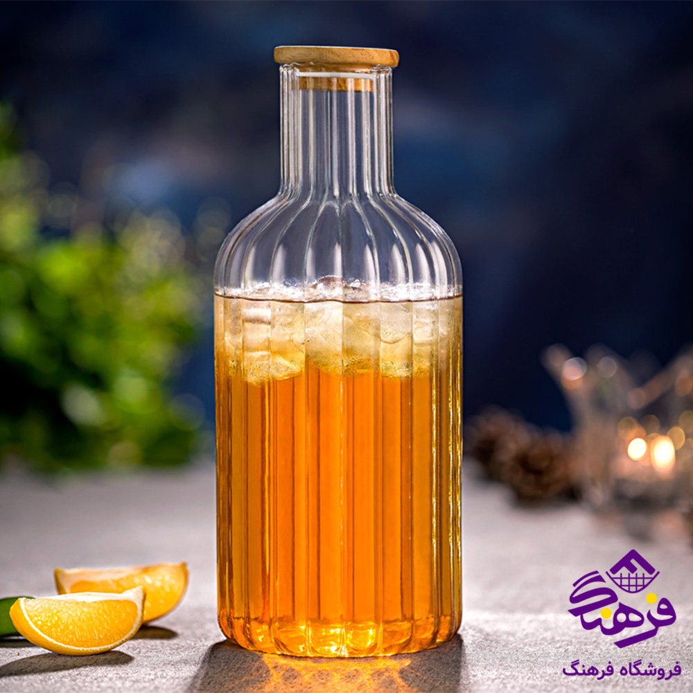 بطری 1.4لیتر درب چوبی لیمون