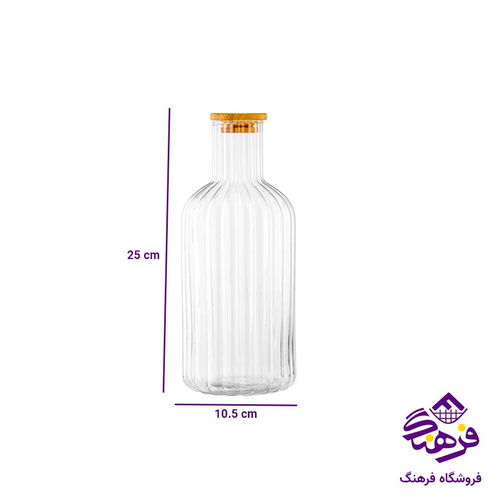 بطری درب چوبی 1.4 لیتر لیمون