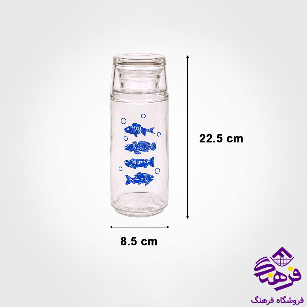 بطری و لیوان لیمون شب 800میلی لیتر چاپدار