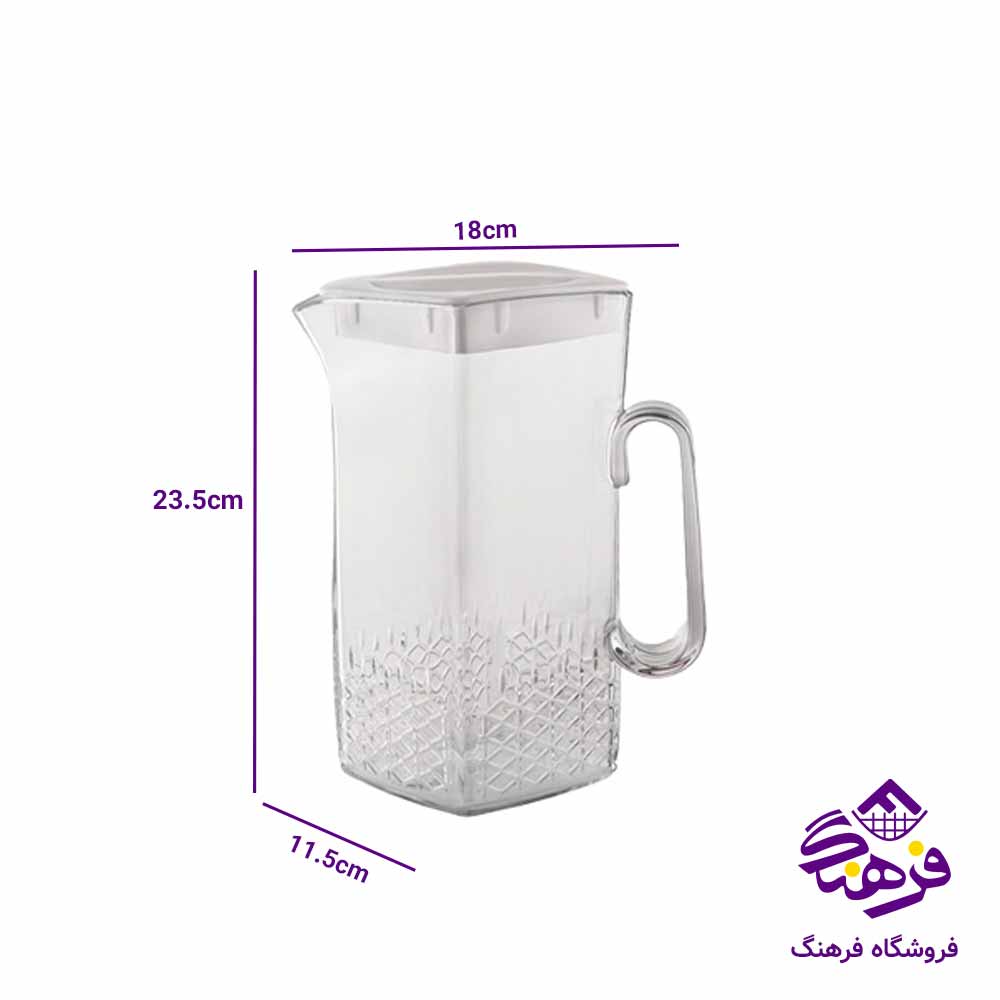 پارچ کریستال لیمون مدل  چهارگوش