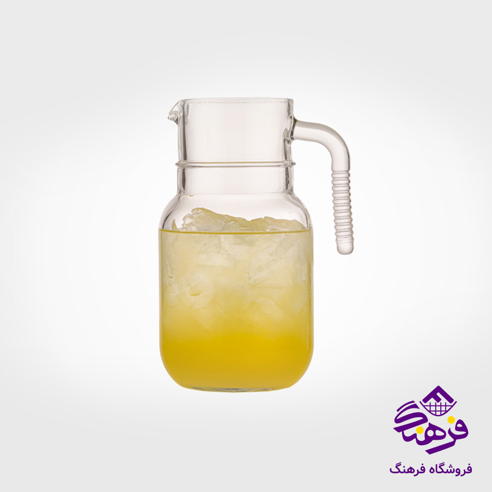 پارچ لیمون شیشه ای ساده - شیاردار 1/5لیتر