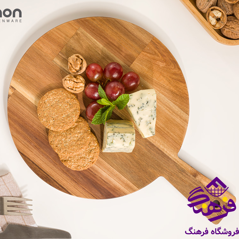 تخته سرو لیمون دسته دار گرد بزرگ