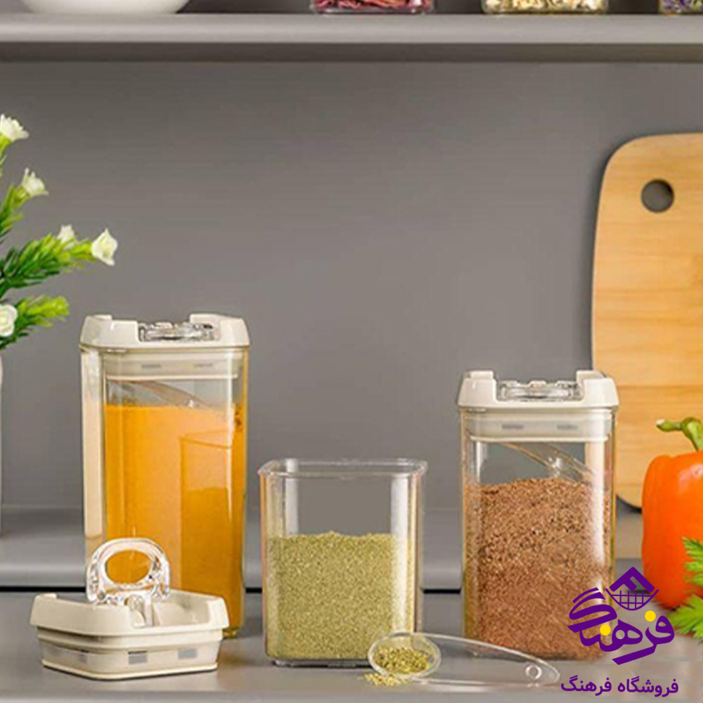 جا ادویه چهارگوش سارینا سایز 3 لیمون