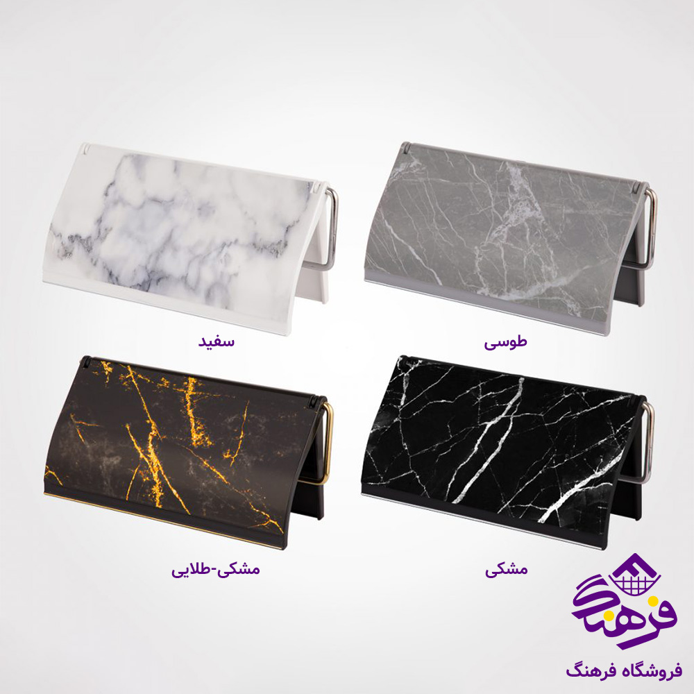 جادستمال توالت لیمون طرح گل-ماربل