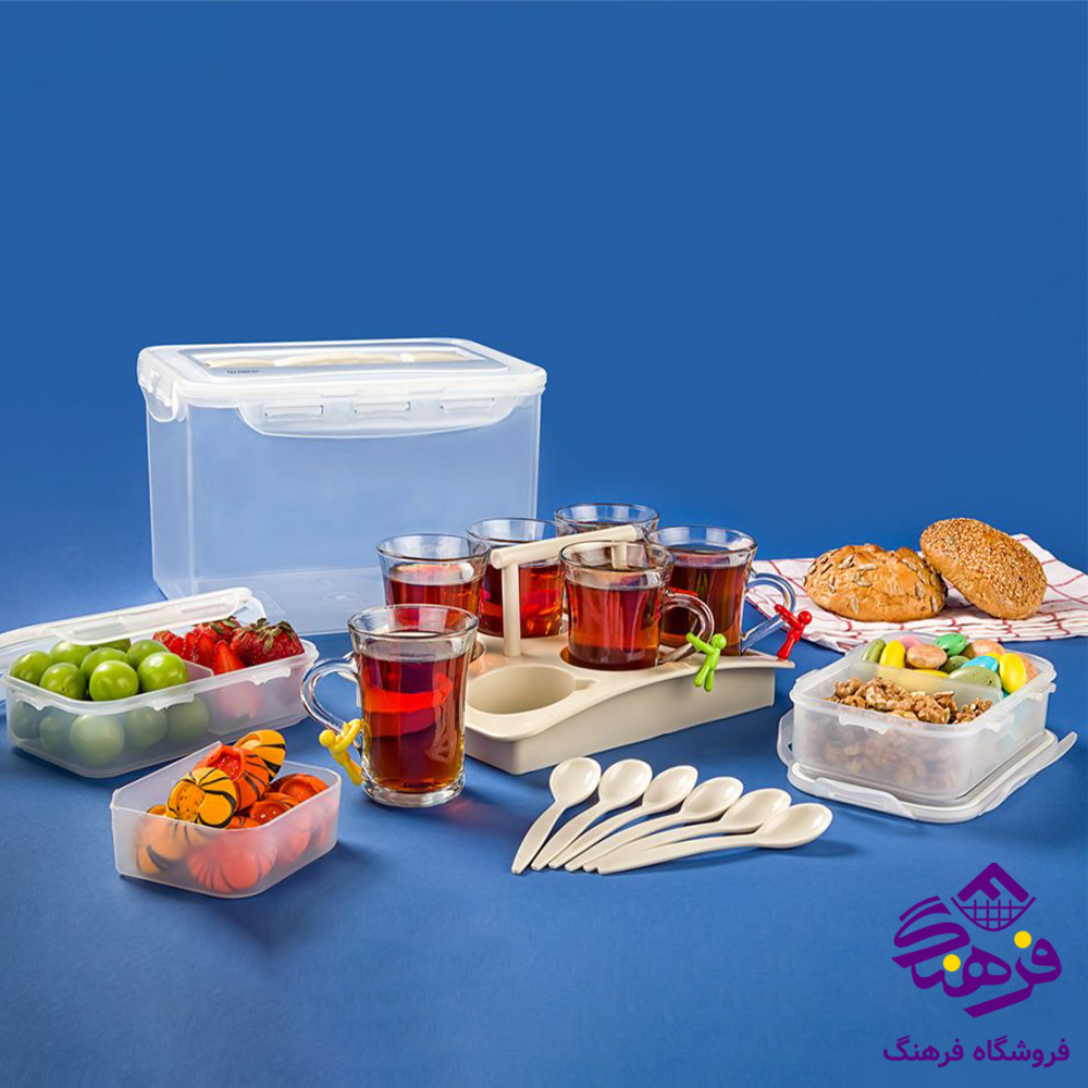سرویس چای خوری مسافرتی 6 نفره لیمون