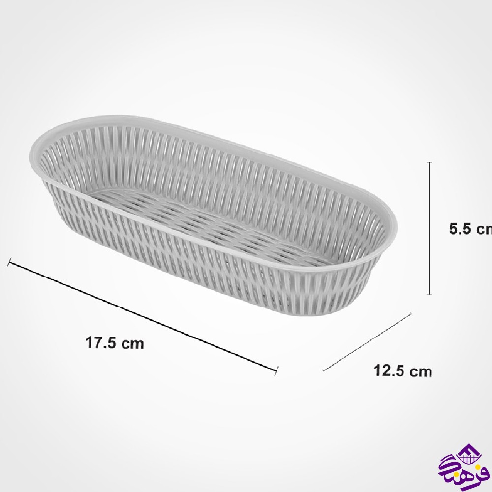 سبد بیضی سایز 3 طرح بامبو لیمون