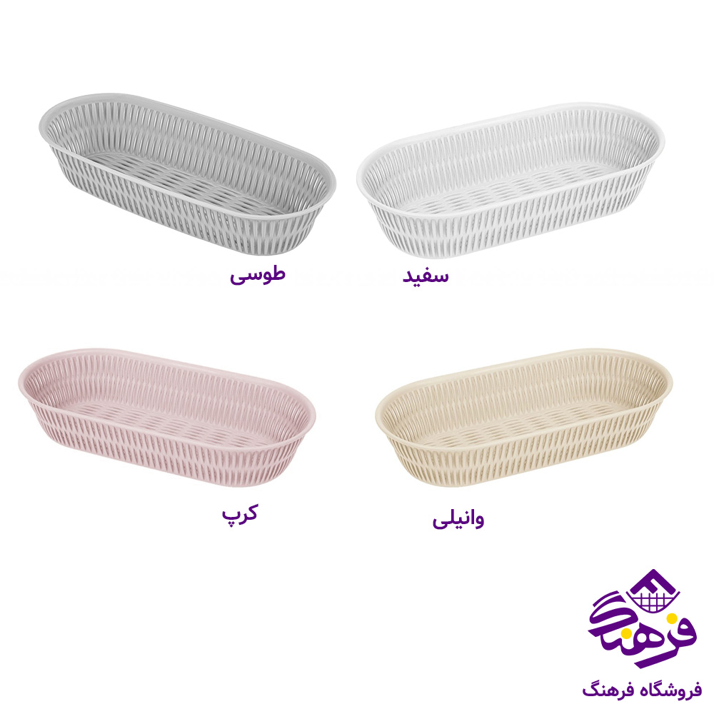 سبد بیضی سایز 3 طرح بامبو لیمون