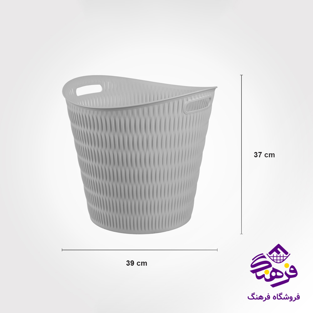 سبد رخت گرد طرح بامبو لیمون