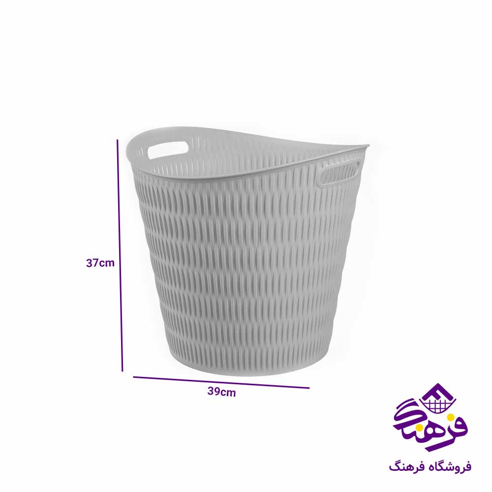 سبد رخت گرد لیمون مدل بامبو 