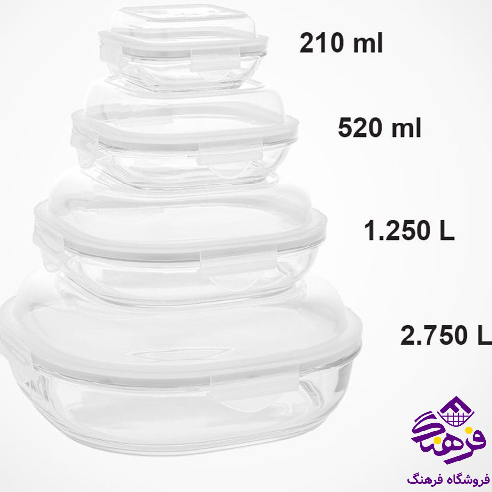 ظرف سرو لیمون شیشه ای 3/75لیتر دربدار