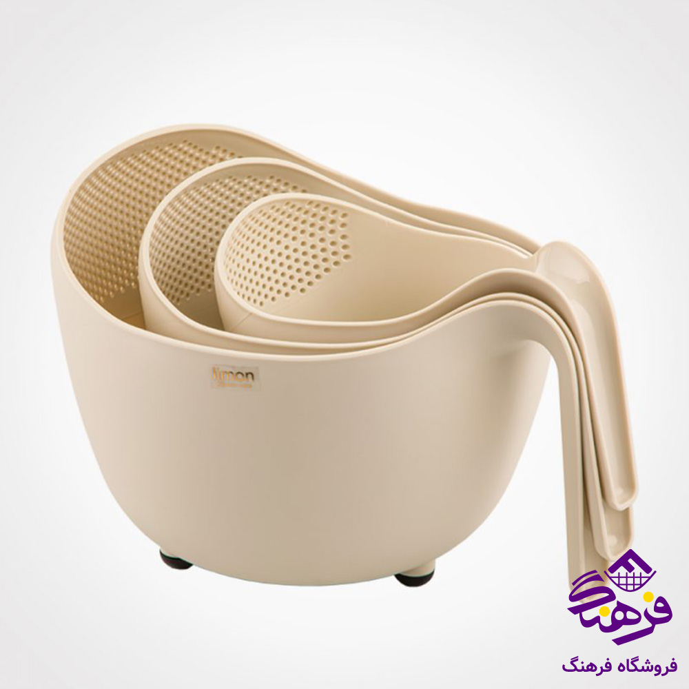 ست برنج شوی دسته دار لیمون