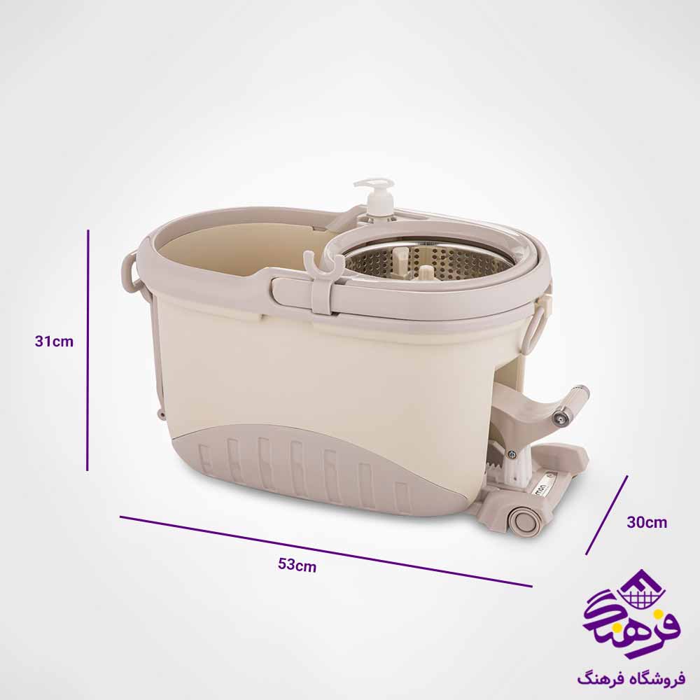 سطل و تی چرخشی لیمون مدل پدال دار