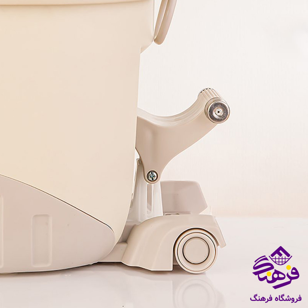 سطل و تی چرخشی پدال دار لیمون