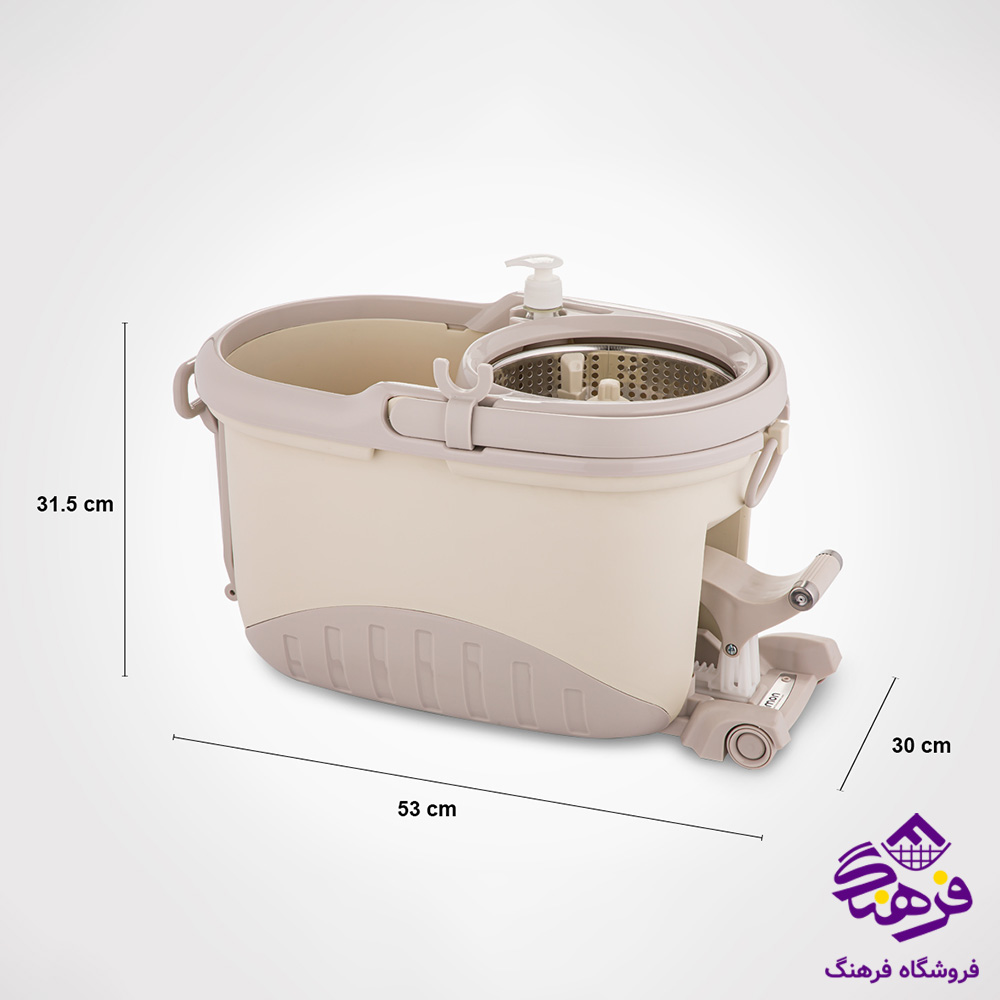 سطل و تی چرخشی پدال دار لیمون