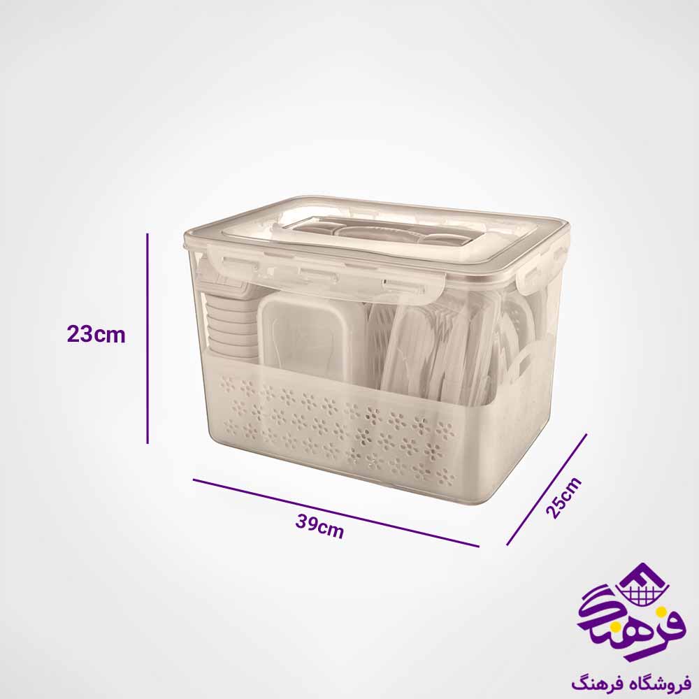 سرویس مسافرتی 8 نفره 85 پارچه لیمون مدل رویال