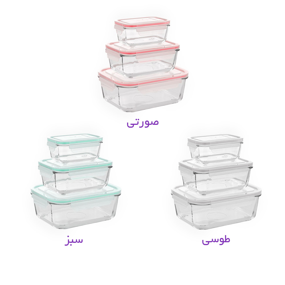 ظرف شيشه اي ليمون 1/7مستطيل
