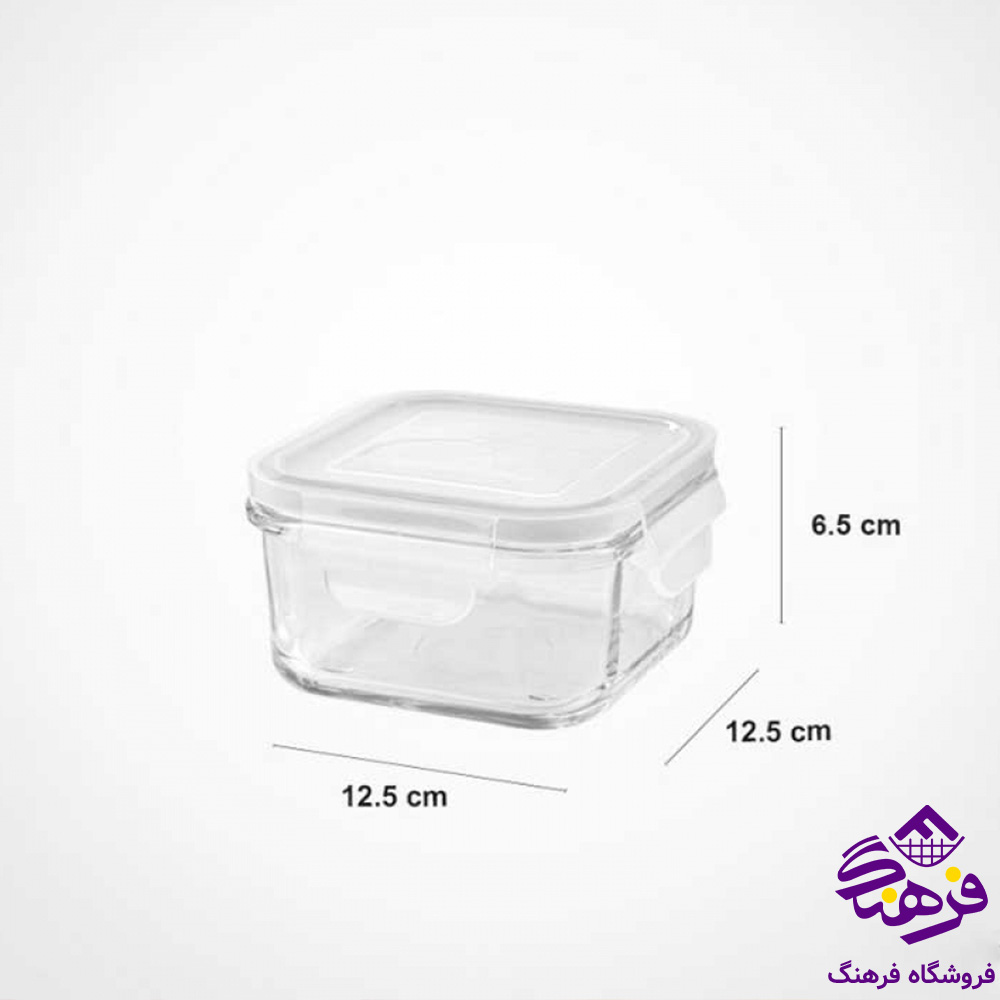 ظرف شیشه ای 440 میلی لیتر لیمون