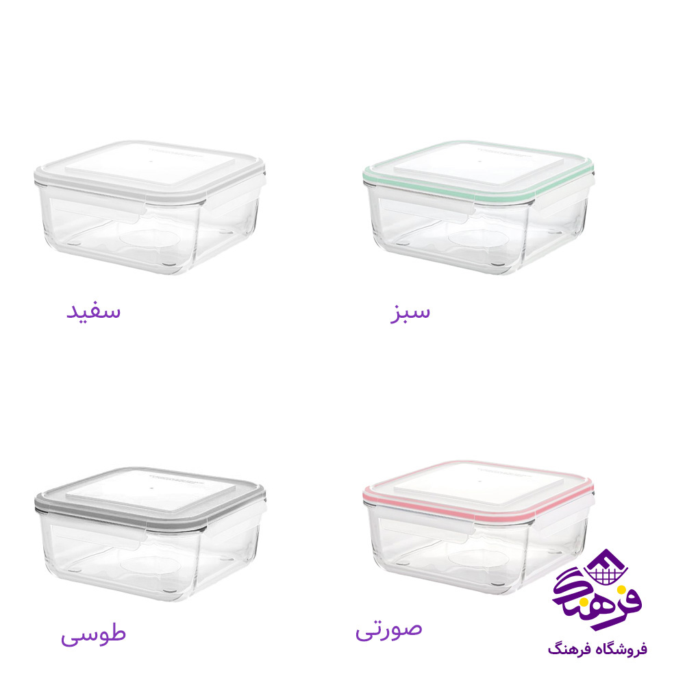 ظرف شیشه ای 440 میلی لیتر لیمون