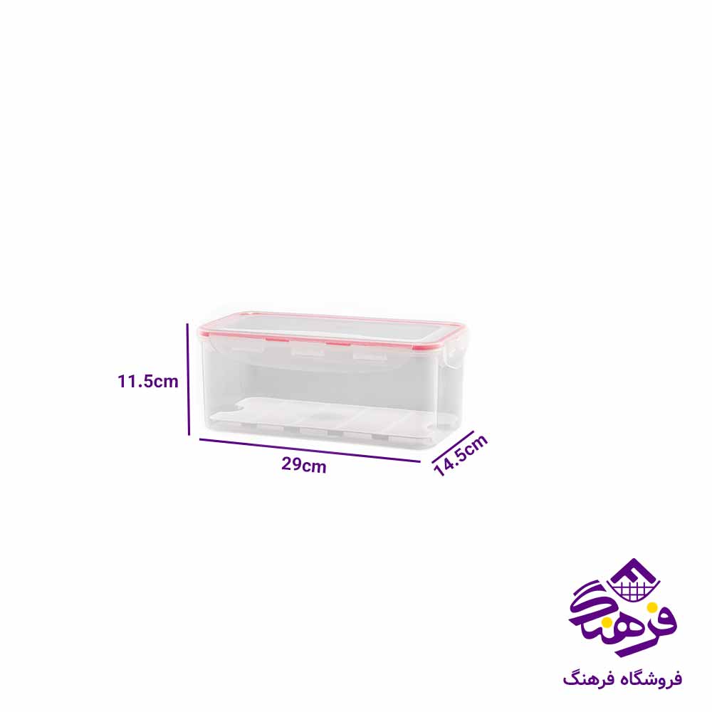 ظرف فریزری لیمون مدل مستطیل 3.4 لیتر