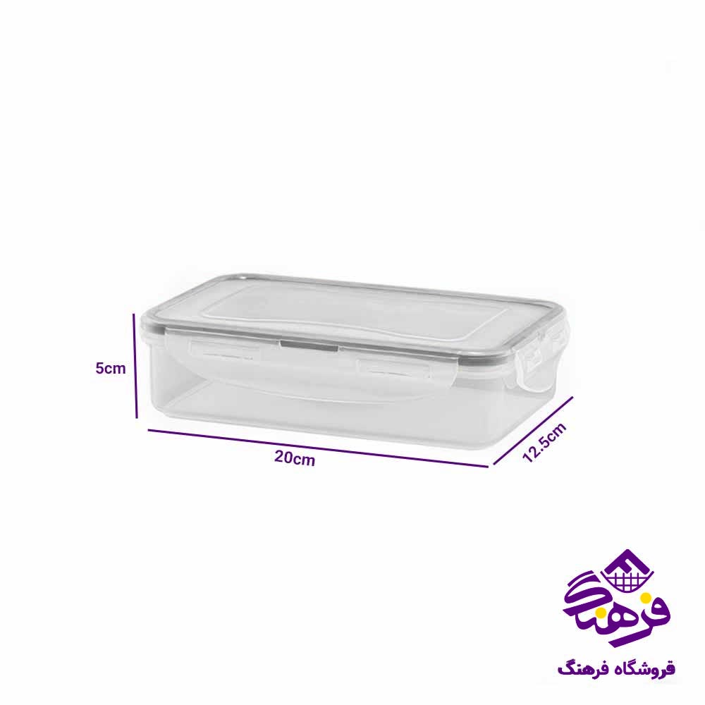 ظرف فریزری مستطیل لیمون (800 میل) 