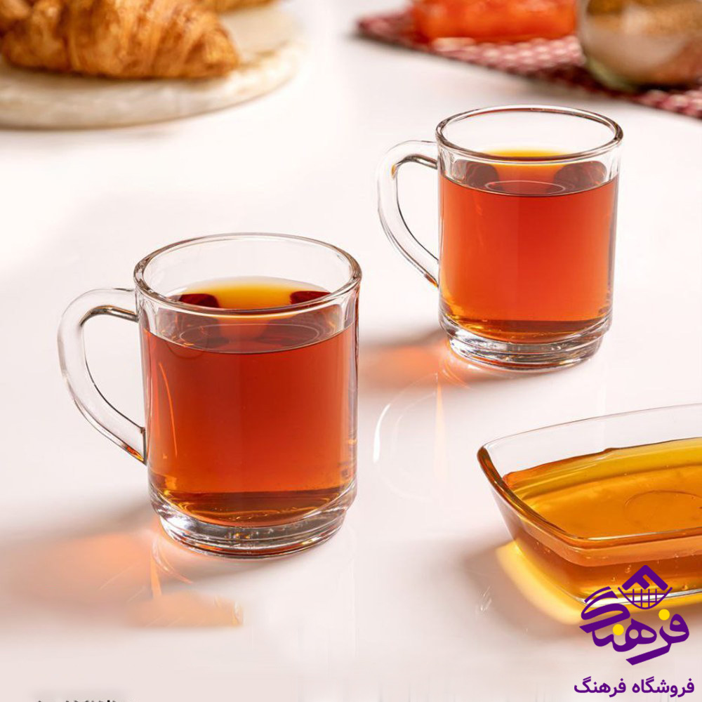 لیوان لیمون دسته دار 240سی سی 6عددی