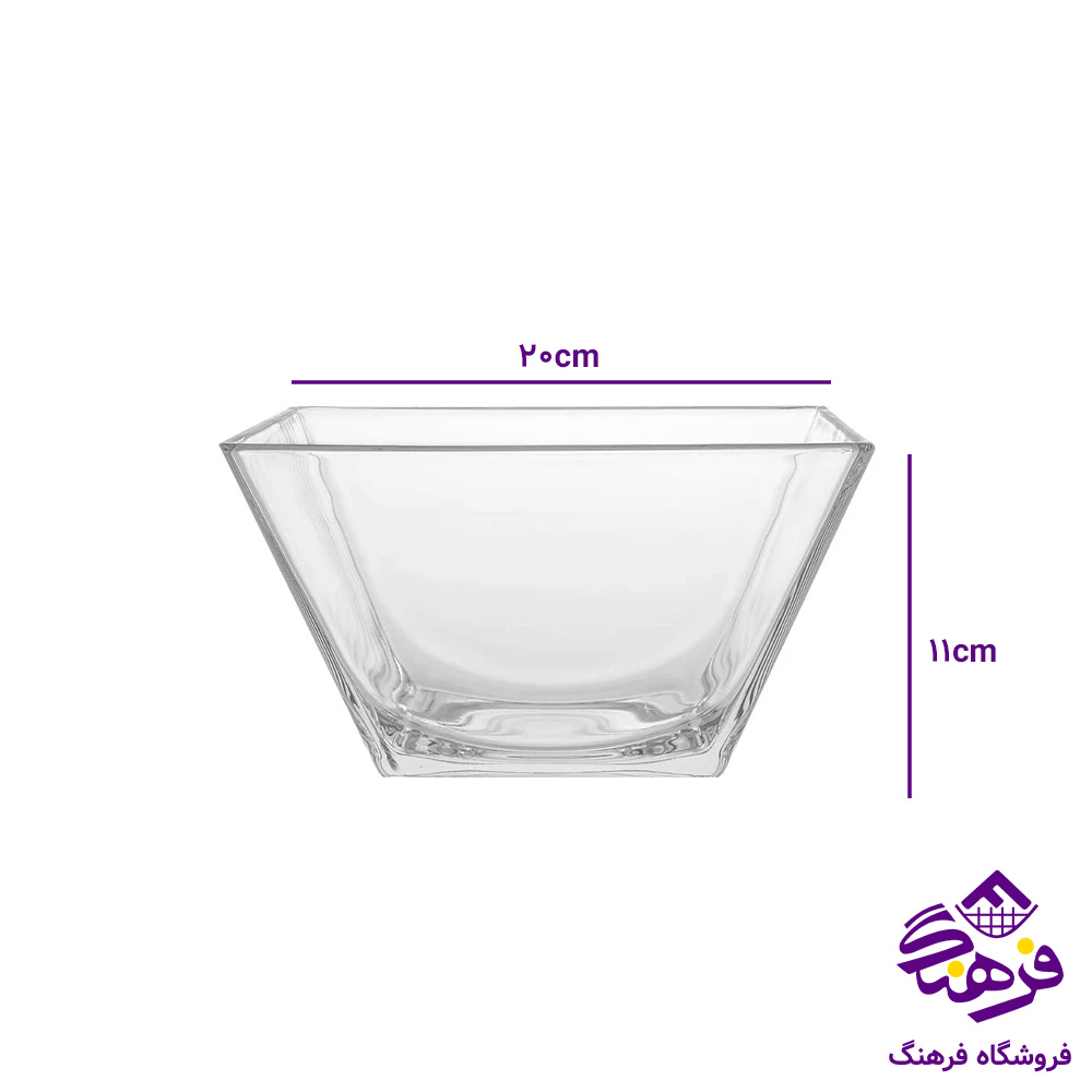 کاسه سرو پذیرایی شیشه ای لیمون