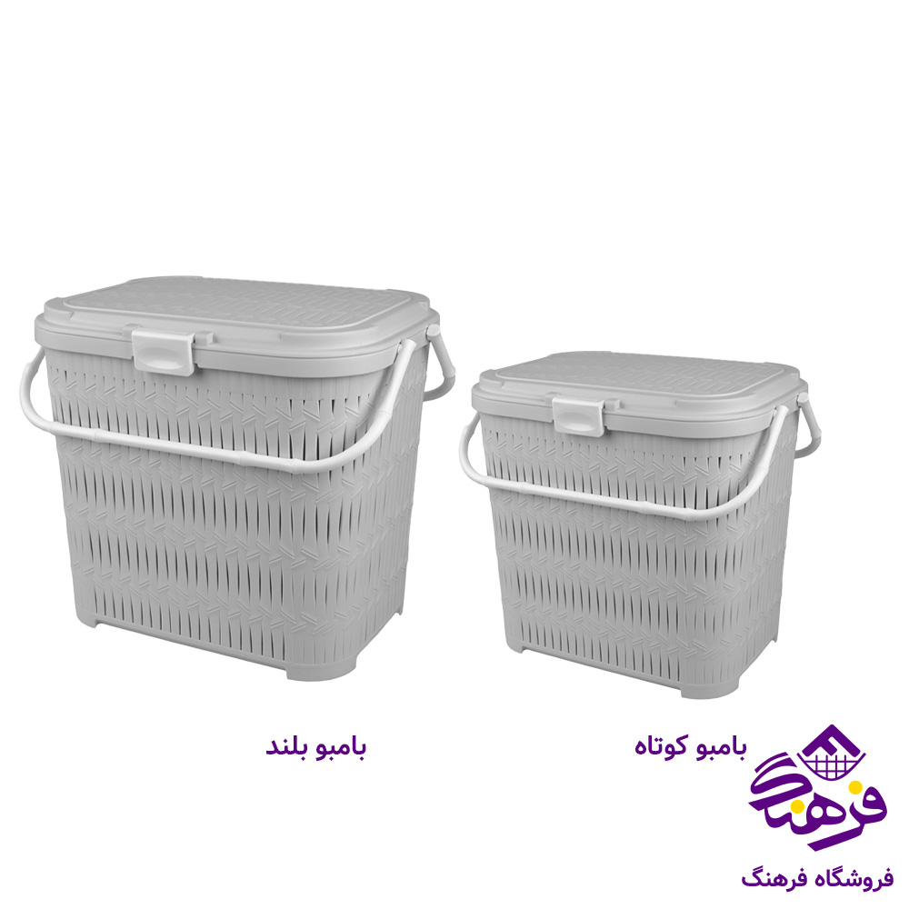 سبد پیک نیک کوتاه طرح بامبو لیمون