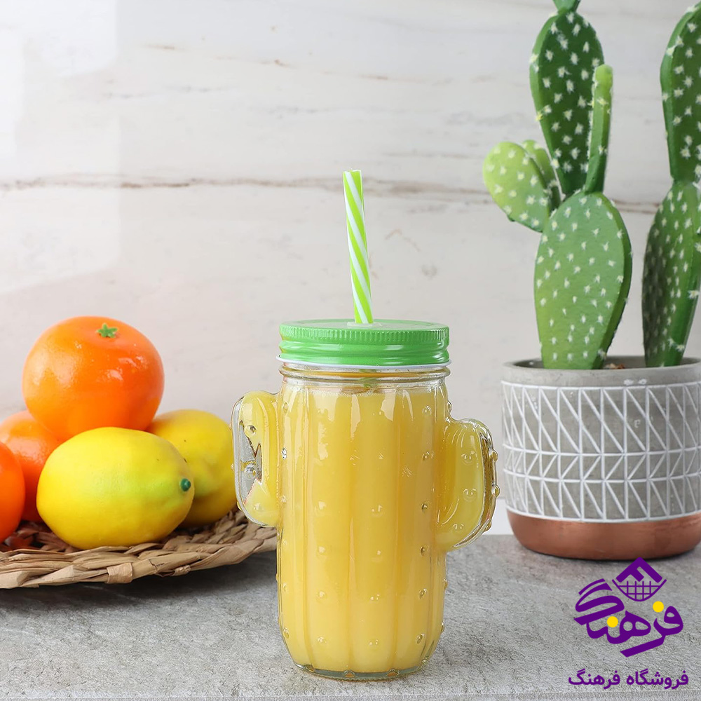 لیوان زیبا اسموتی کاکتوس