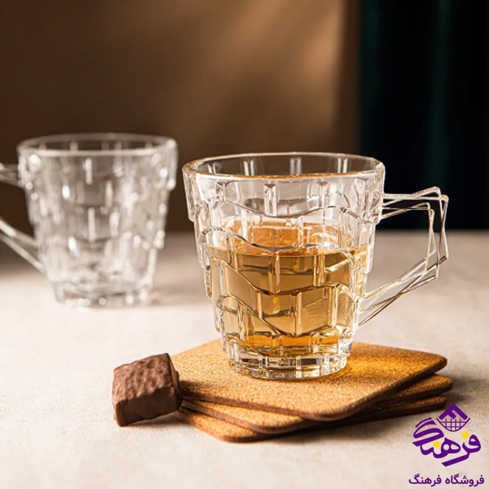نیم لیوان یوکا دسته دار کادو نوری 8دک