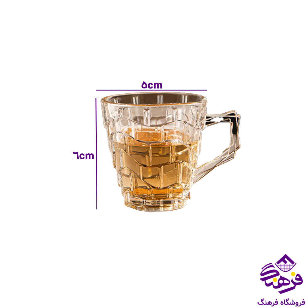 نیم لیوان یوکا دسته دار کادو نوری 8دک