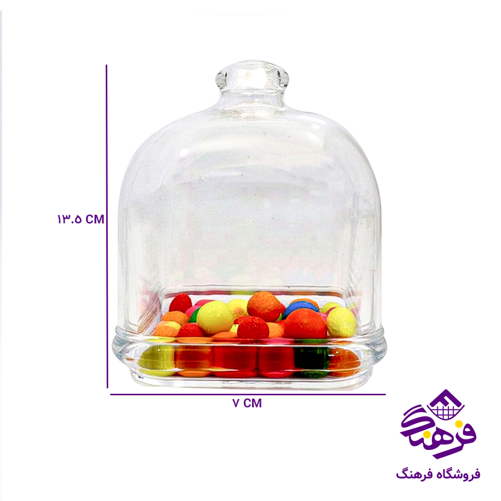 ظرف عسل اکرولیک مربع بزرگ (40دک)