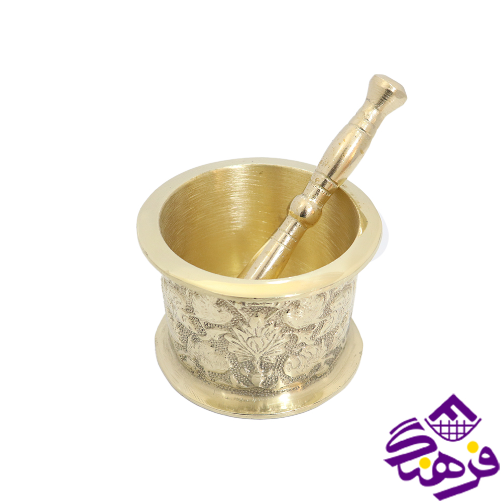 هاون فیروزه برنجی بزرگ