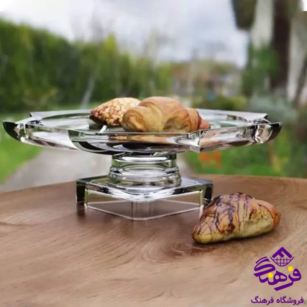 قاب شیرینی اسکوئر پایه دار کادو اصفهان 4دک 193