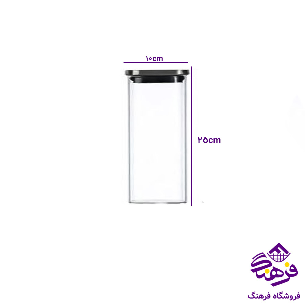 بانکه پیرکس درب استیل 10 در 25