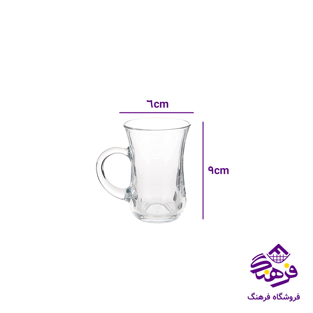 استکان گلجام دسته دار کادو کاوه-(6دک)
