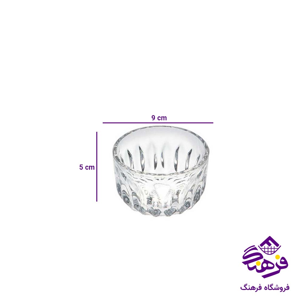 پیاله بلور کاوه مدل زرین (6 عددی)