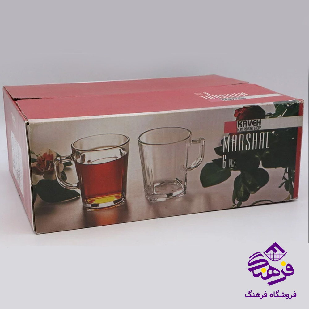 لیوان مارشال دسته دار کادو بلور کاوه