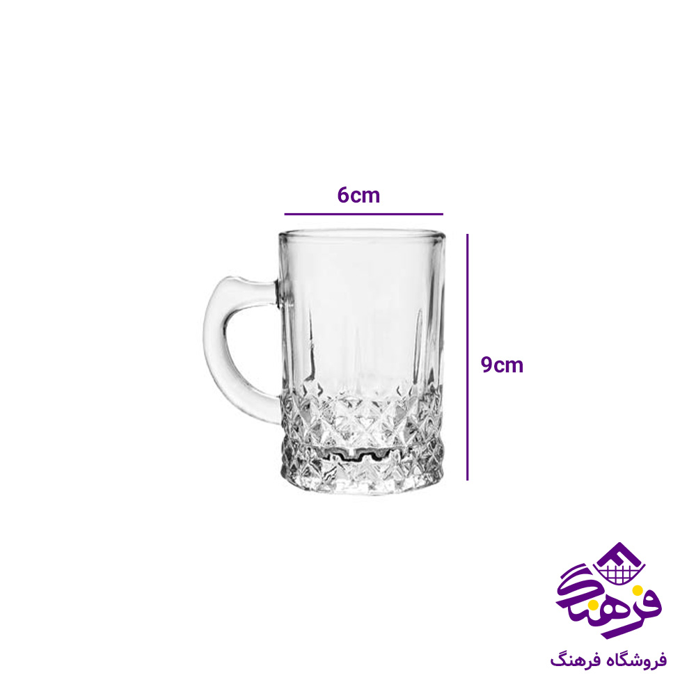 نيم ليوان الگانس دسته دار کادو کاوه-(6دک)