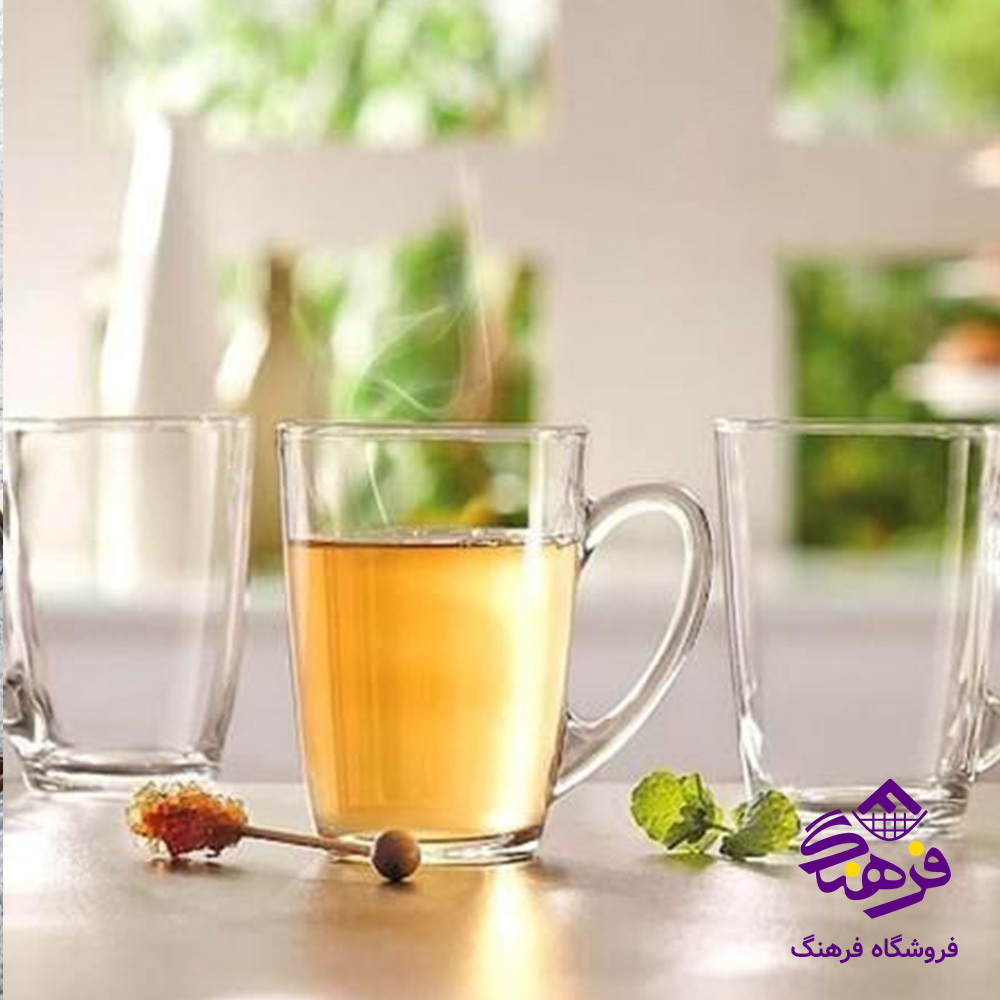 نیم لیوان اورانوس دسته دار فله کاوه (36عددی)