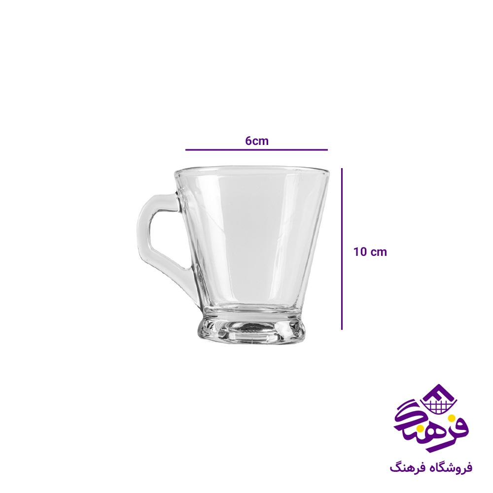 نیم لیوان فرگو دسته دار فله کاوه (36عددی)
