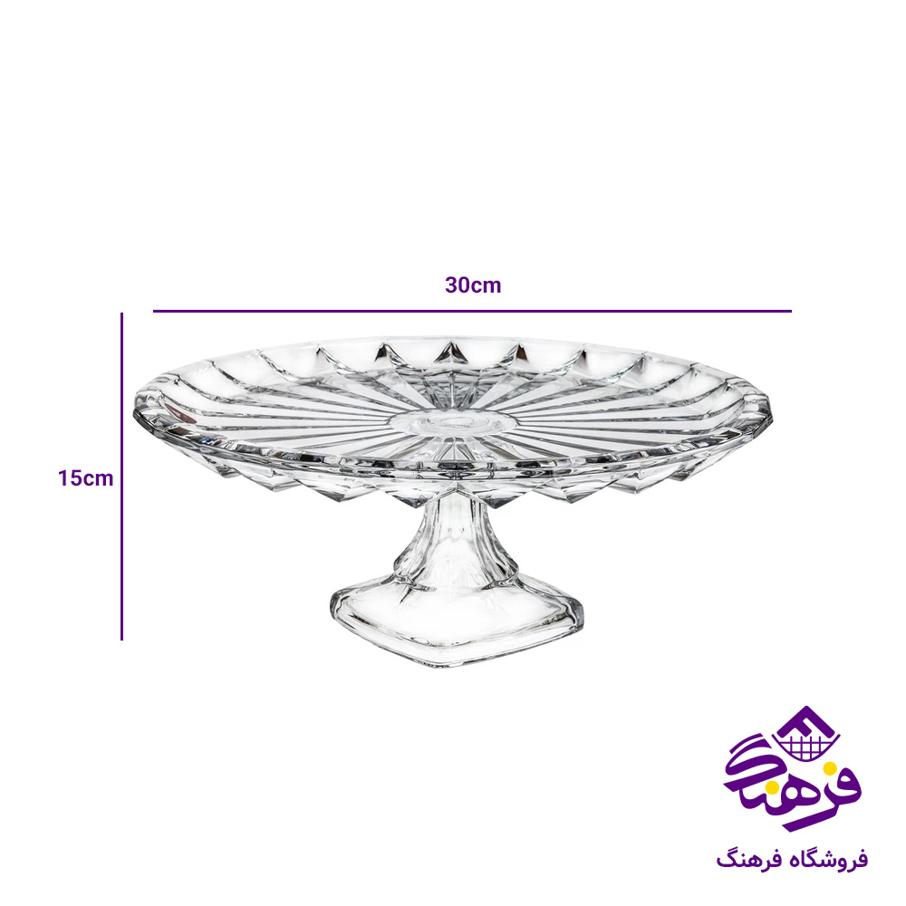 قاب شیرینی مودنا پایه دار کادو نوری (4دک)