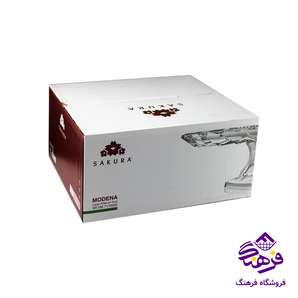 قاب شیرینی مودنا پایه دار کادو نوری (4دک)