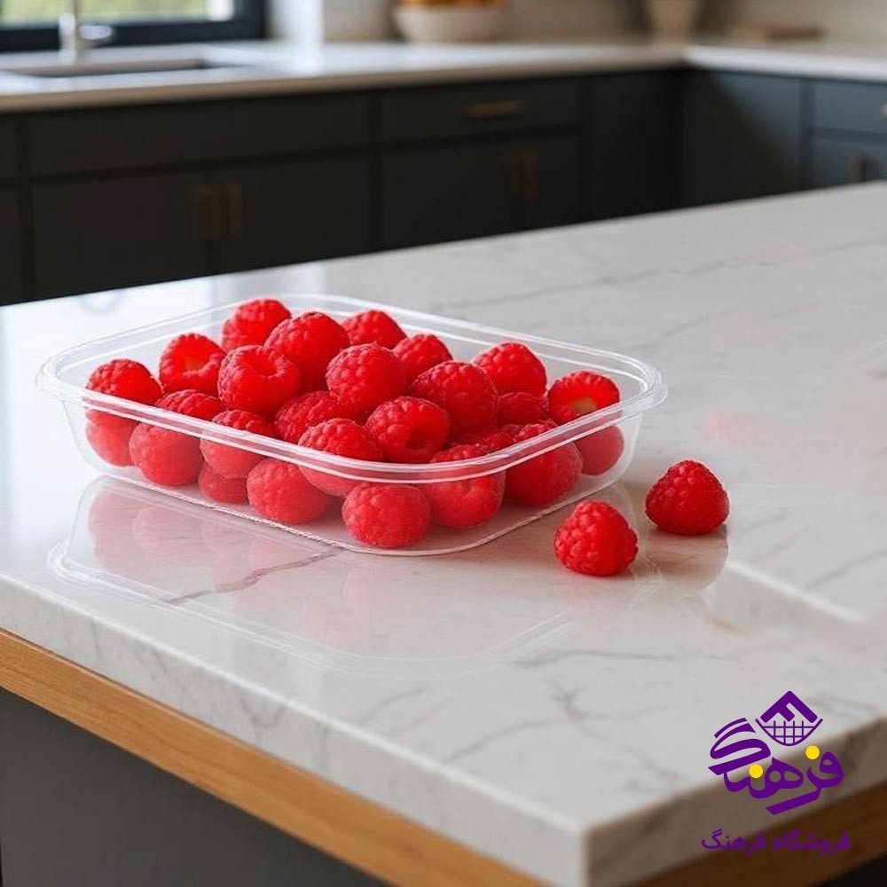 ظرف شیشه ای لیمون شیاردار 2/25 درب چوبی