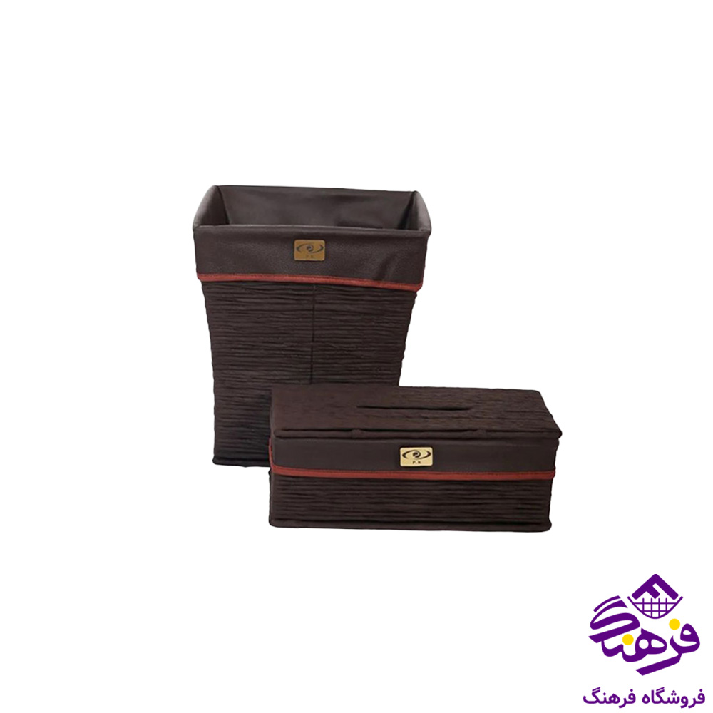 سطل و جادستمال کاغذی طوسی کاوه 1031
