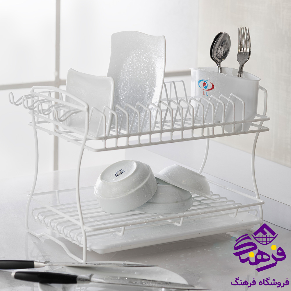 جاظرفی پیشتاز  کاوه  مدل غزال روکش کوچک 2طبقه سفيد