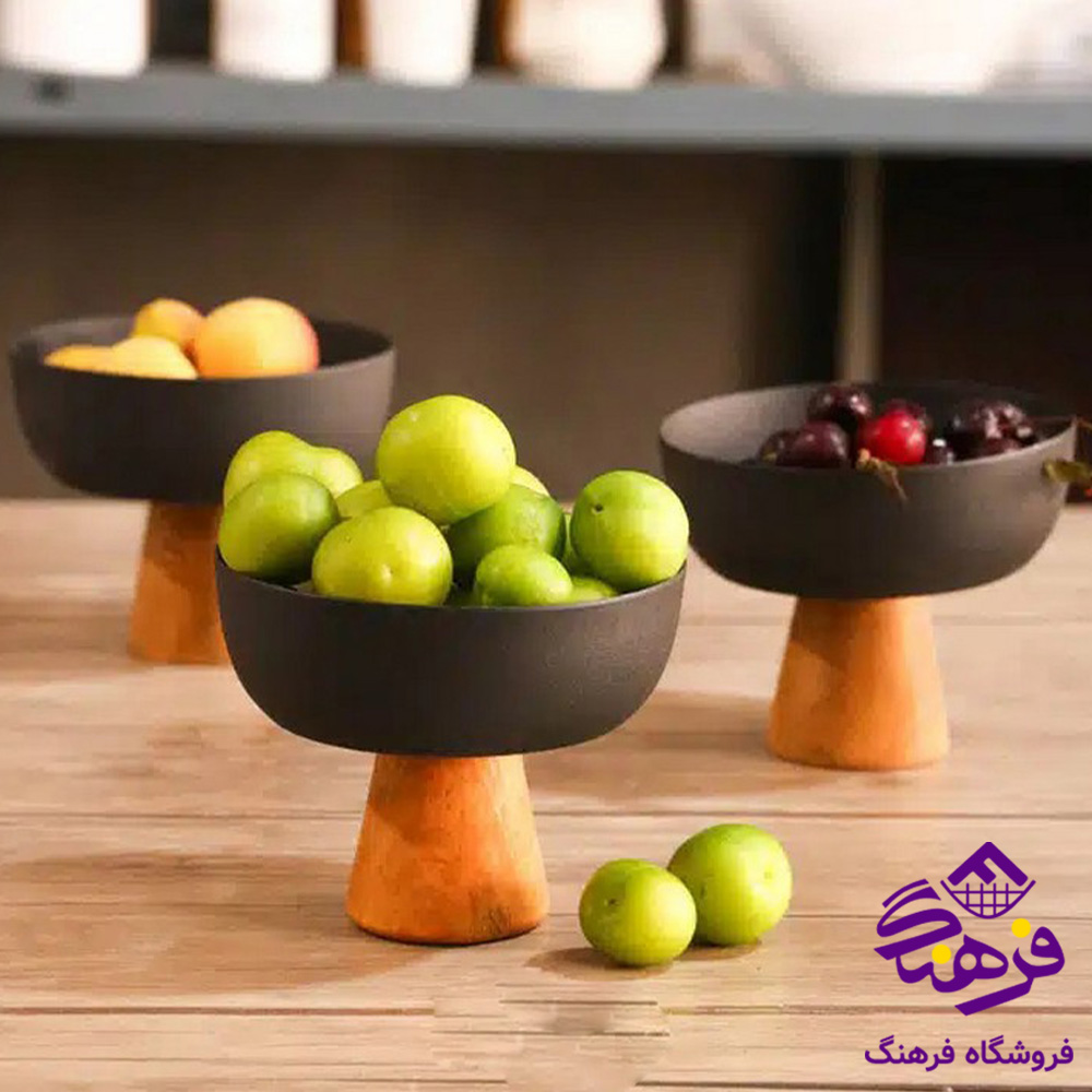 پیاله رایکا پایه چوبی