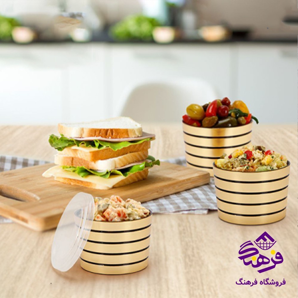 پیاله تایلندی دربدار 3عددی سیلور 6105