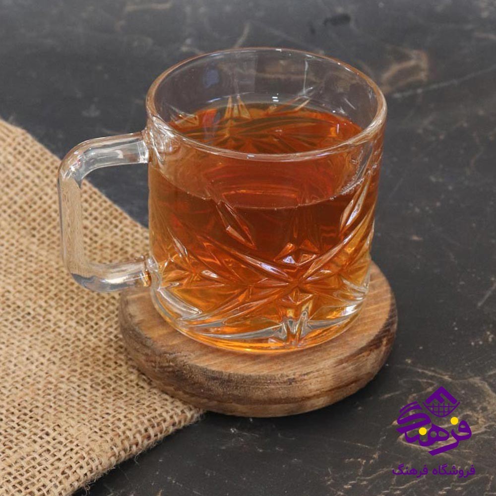 نیم لیوان دسته دار  بلورزنگان مدل کاسپین  (6عددی) 